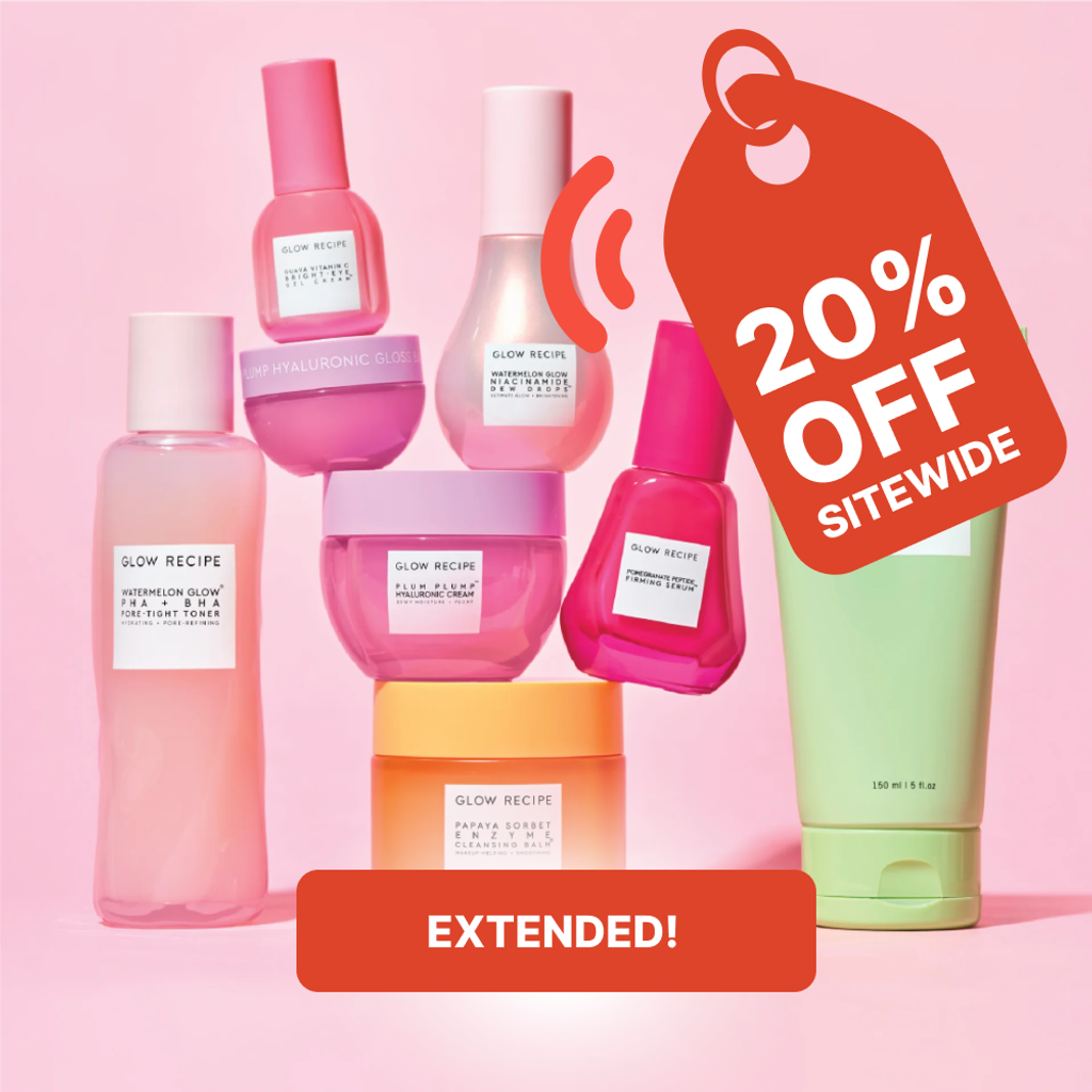Glow Recipe is extending for 24h their Cyber Monday deal! Enjoy 20% off sitewide with code CYBER20, plus free full-size skincare gifts on orders of $100+ and $150+. | Mirmigi