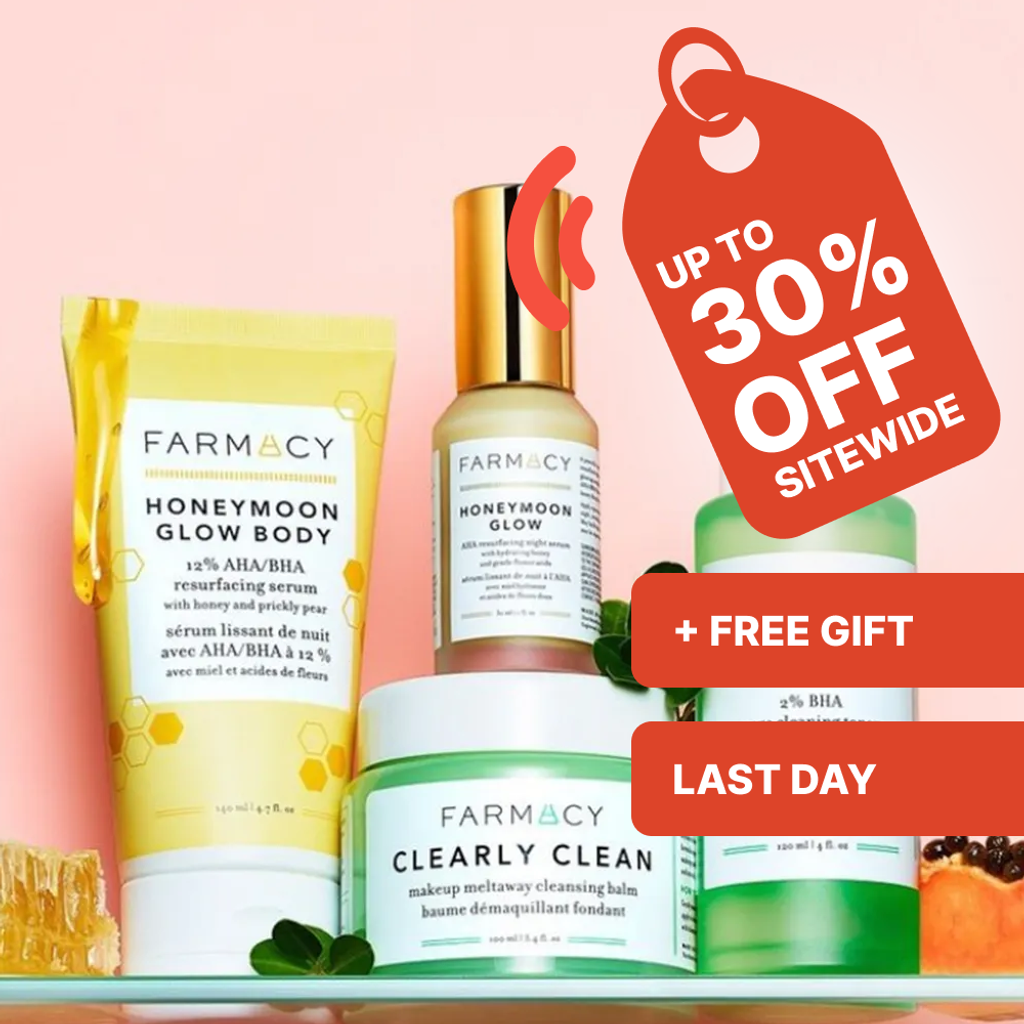 Celebrate Cyber Monday with Farmacy! Get up to 30% off and a free 6-piece gift on orders $100+. Limited time only—shop now! | Mirmigi