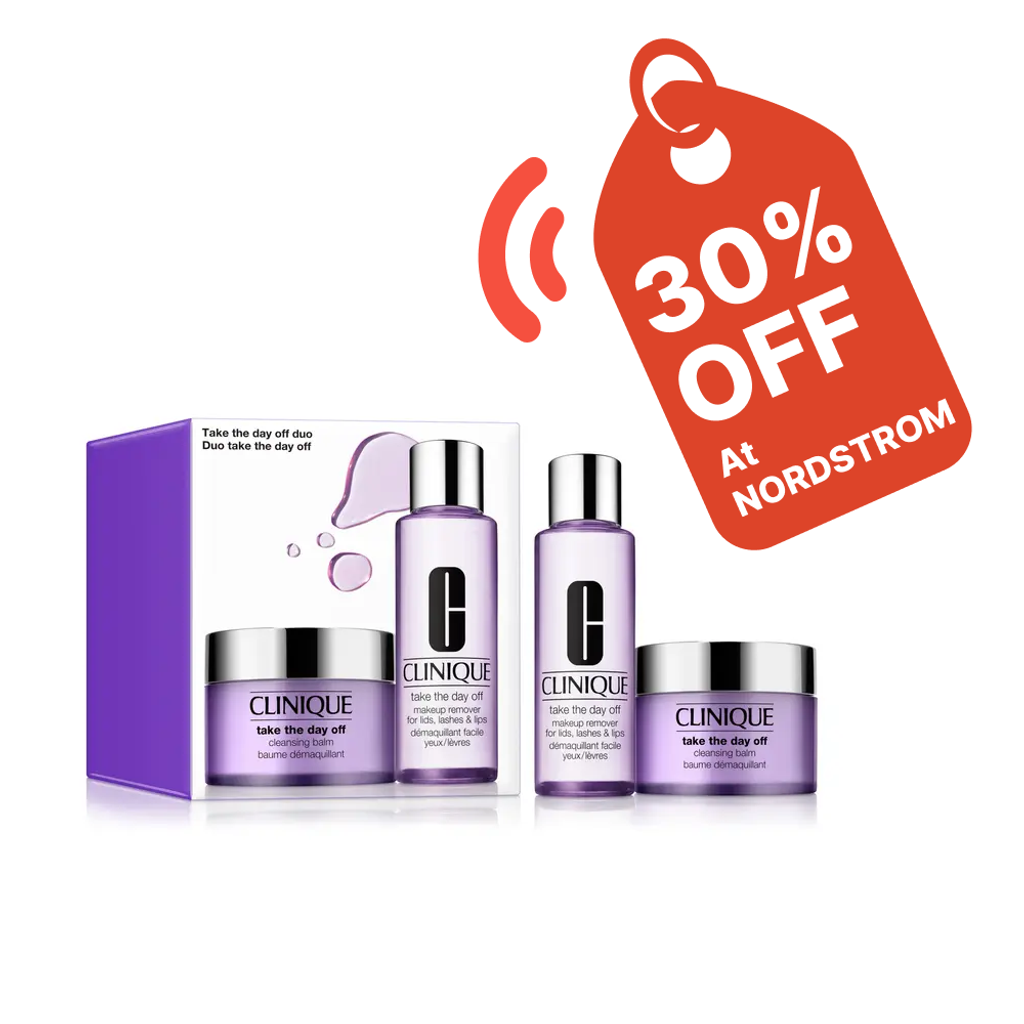 Upgrade your makeup removal routine! Nordstrom is offering the Clinique Take the Day Off™ Makeup Remover Set (Nordstrom Exclusive) for just $32—that’s 30% off its original price of $60. | Mirmigi