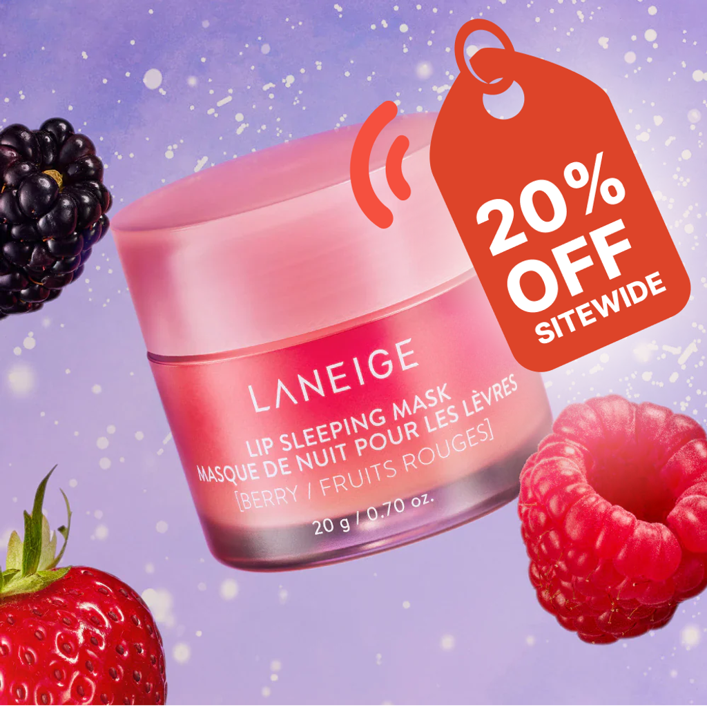 Laneige Cyber Week Sale: Get 20% off sitewide now through 12/2/24. No code needed; exclusions apply. Stock up on skincare favorites before it’s gone! | Mirmigi