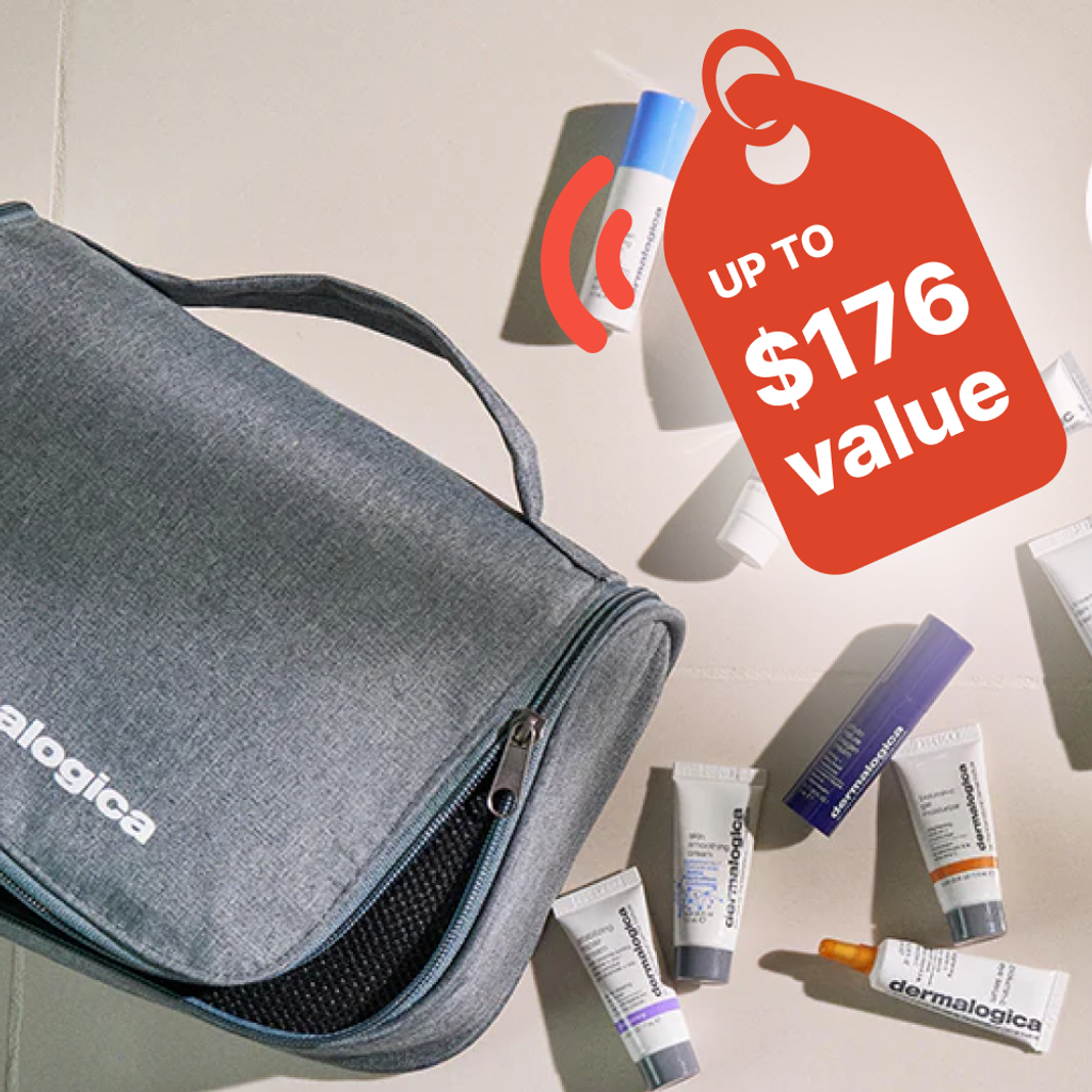 Shop Dermalogica’s Cyber Week! Spend $50+ to get 2 minis, $100+ for 4 minis, or $150+ for 6 minis plus a travel bag. Select your minis in cart. No code needed. While supplies last. | Mirmigi