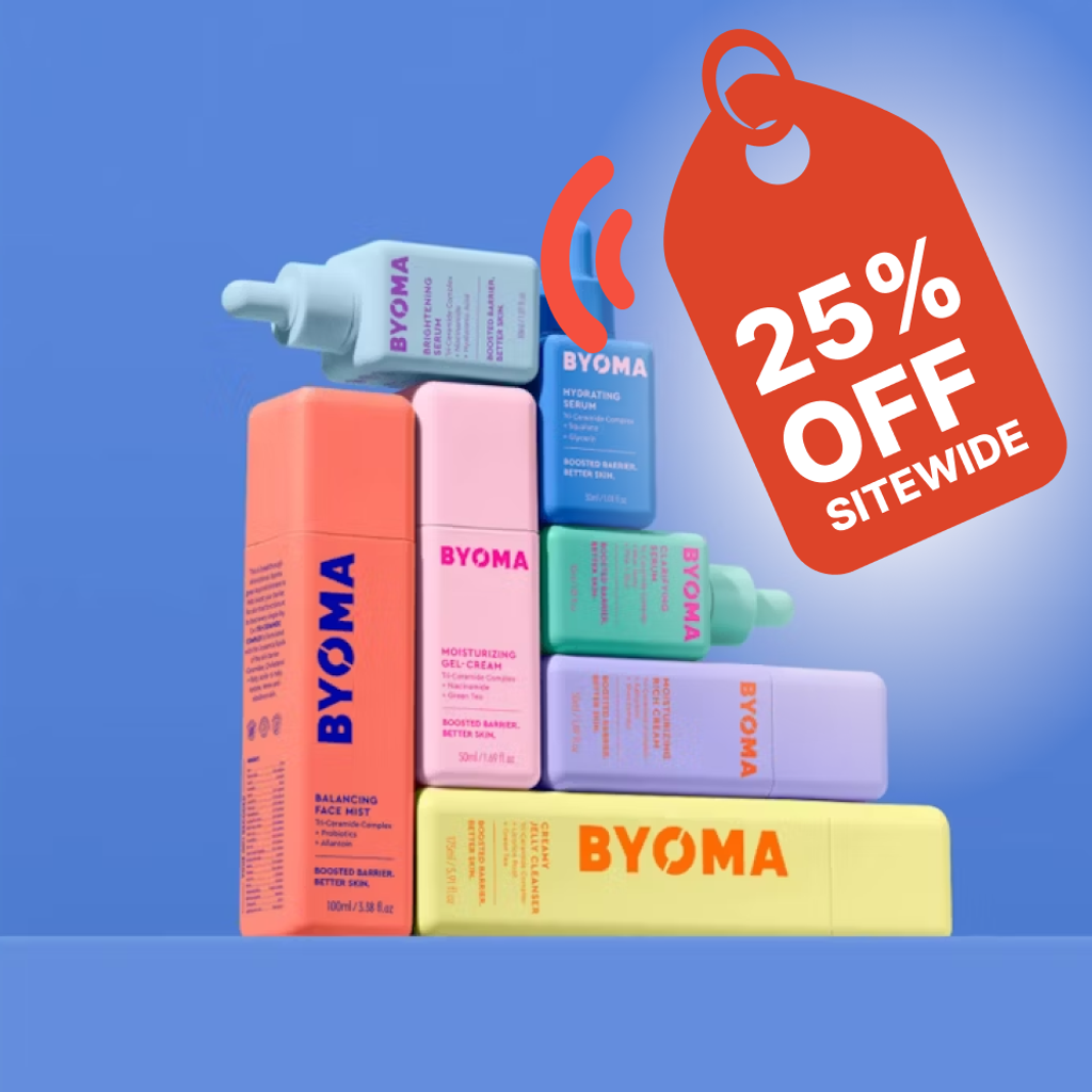 Shop Byoma’s Cyber Week offer and get 25% off when you buy 4 or more products! No code needed – the discount is automatically applied at checkout. Don’t miss out on this limited-time deal! | Mirmigi