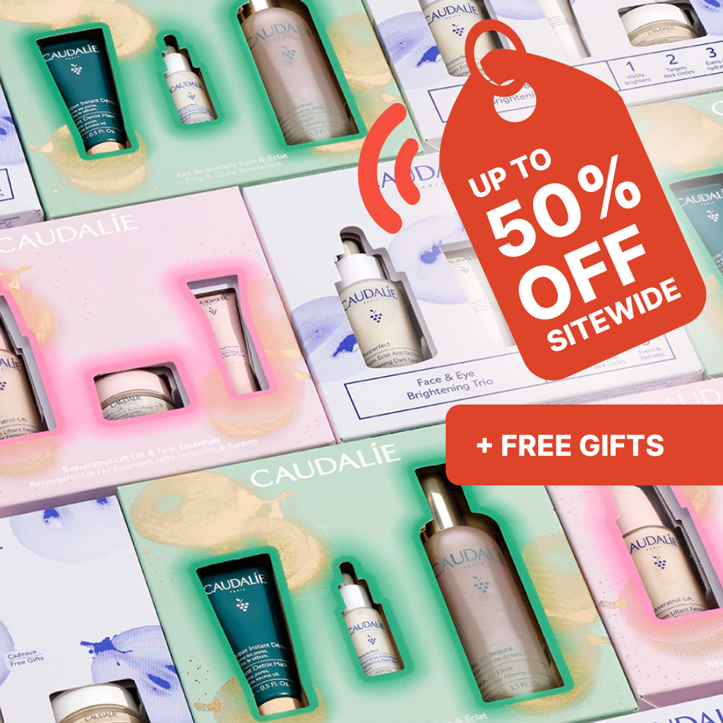 Enjoy up to 50% off select products during Caudalie Cyber Week! Get a free skincare pouch with $140+ (code: BALZAC), free mini Vinoperfect Eye + Lip Conditioner with $130+ (code: HOLIDAY24), and free shipping on $50+. | Mirmigi