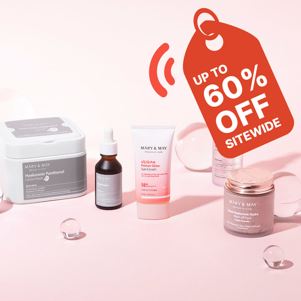 Don’t miss Mary & May’s Black Friday deals! Enjoy up to 60% off, free shipping on $40+ orders, and exciting freebies like a random serum on $60+ orders or a Primer Glow Sun Cream on $80+. Shop now and save! | Mirmigi