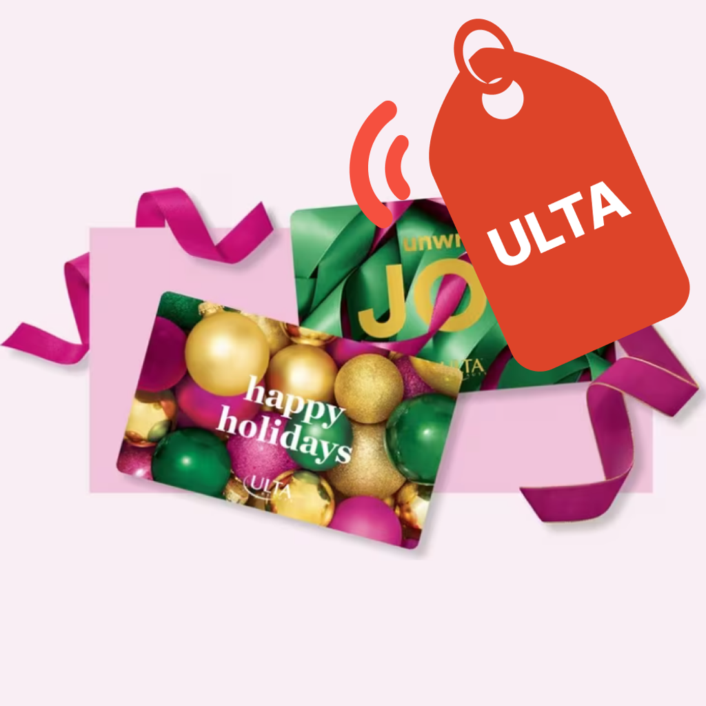 Earn a $20 eReward Card for every $100 Ulta Beauty Gift Card purchased online. Offer ends 12/2/2024. Redeemable 12/26/2024–1/31/2025. Shop now to maximize your holiday gifting! | Mirmigi