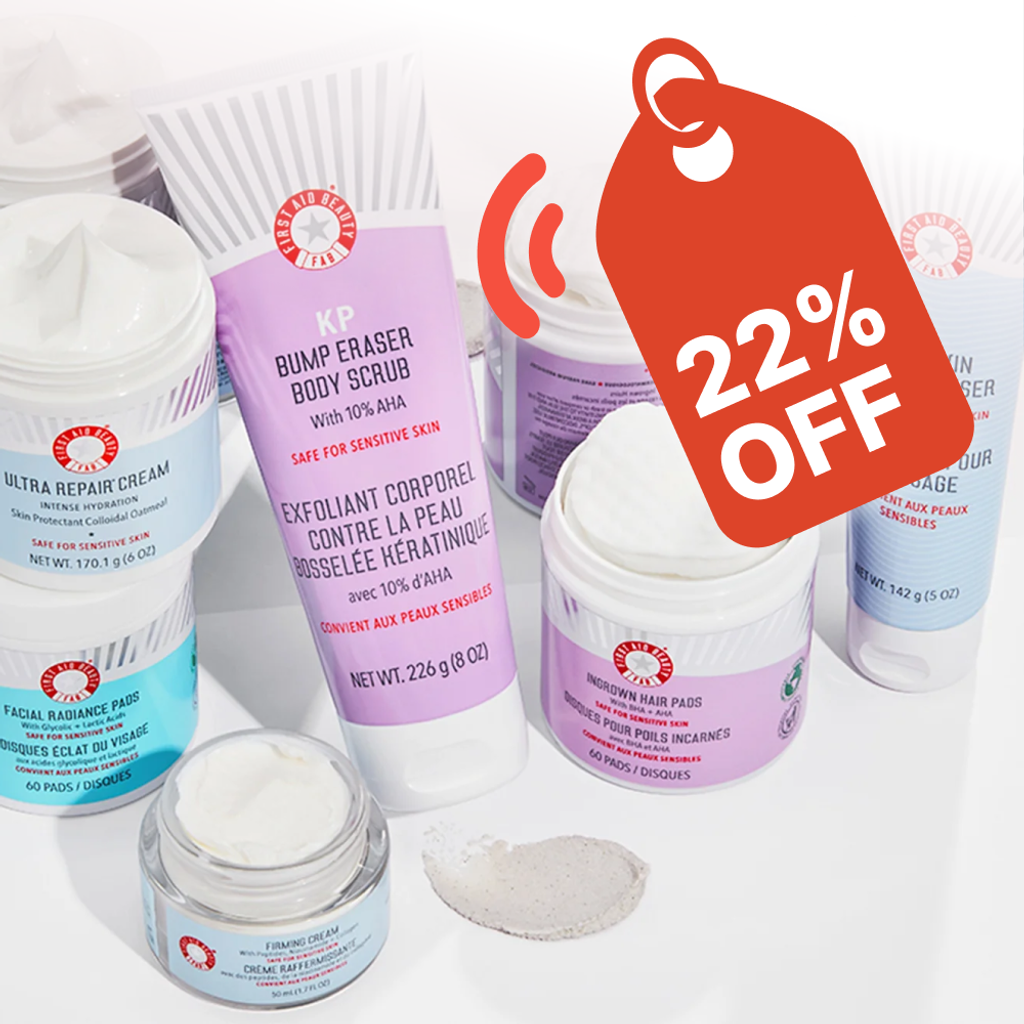 Get 22% off orders over $50 with free shipping at First Aid Beauty—your chance to save on skincare essentials! | Mirmigi