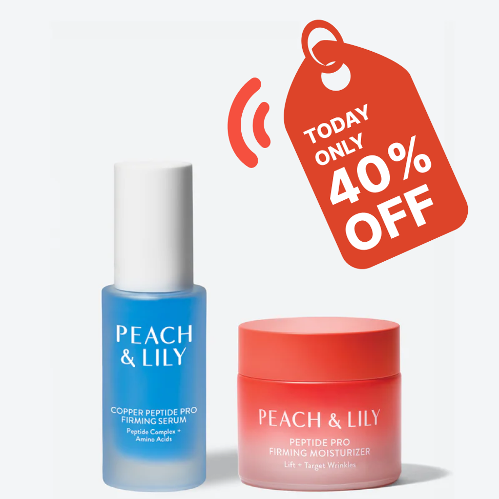 For today only, Peach & Lily offers 40% off the Peptide Pro Firming Duo, a powerful anti-aging solution | Mirmigi