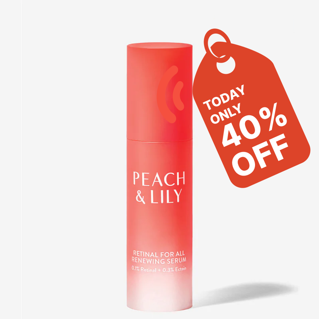 Don’t miss Peach & Lily’s exclusive deal: 40% off the Retinal For All Renewing Serum for one day only. Upgrade your skincare routine with this powerful formula. | Mirmigi